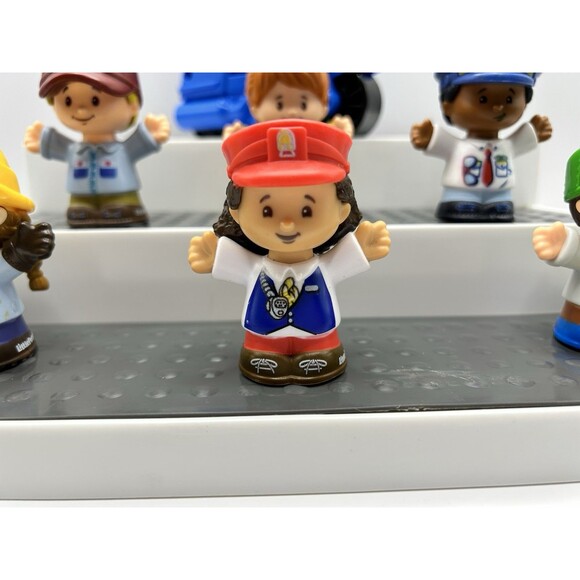 Fisher Price Little People Mixed Lot of 7 Workers Helpers Jobs Mailman & Vehicle - Picture 4 of 9